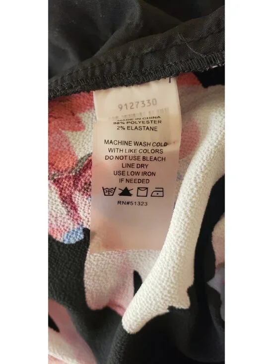 VINCE CAMUTO FLORAL PRINT REGULAR PANTS LARGE - Picture 6 of 6